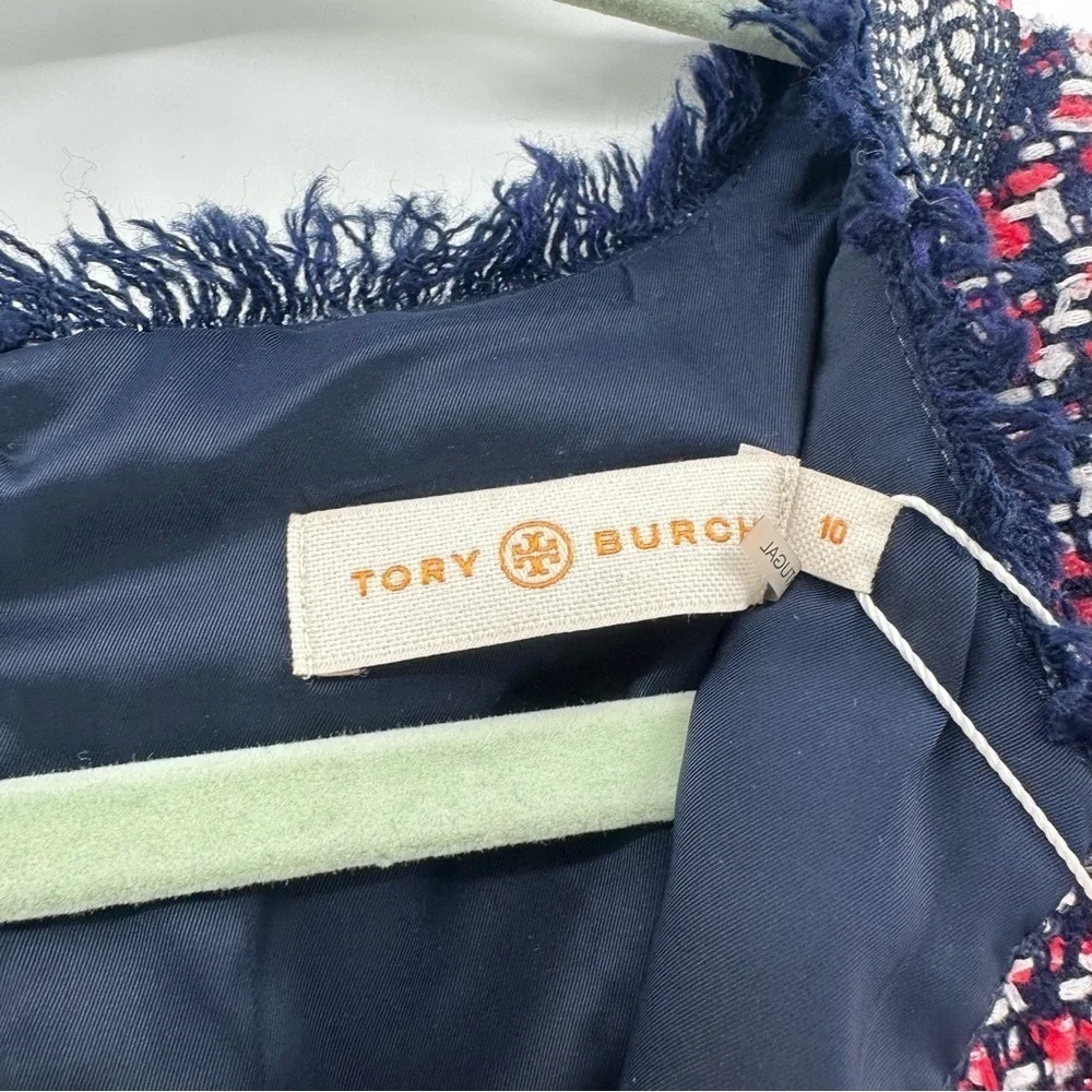 NEW Tory Burch‎ Kendra Dress Tweed Business Career Size 10 $468 Red Blue